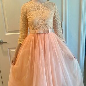 Vintage 1950’s peach formal dress